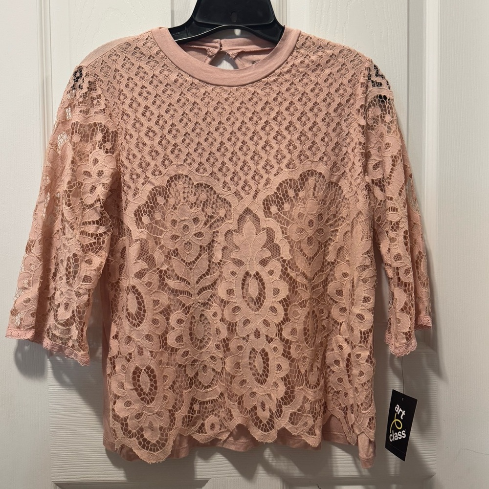Art Class children’s Pink lace long sleeve